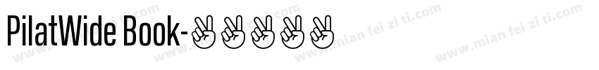 PilatWide Book字体转换